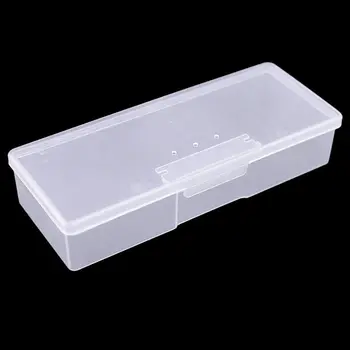 Neglelak Holder Plast Søm Forbrugsstoffer Opbevaring Boks Rektangel Negle Pensler, Værktøjer, Case(Hvid) 2238