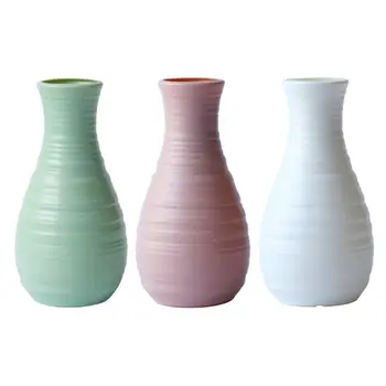 Nordisk Plast Vase Efterligning Keramik Flower Pot Flaske Planter Arrangement Indretning