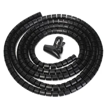 Nye 1m 10/25 mm Kabel Banding Væven Opbevaring Arrangør Spiral Wrap Pæn Ledning Ledning til PC-TV