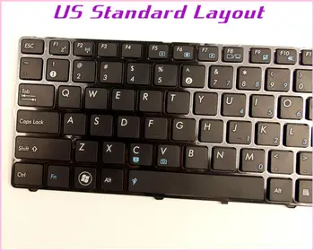 Nye AMERIKANSKE Tastatur Layout til ASUS U80 U80E U80V U81 A43S P31S UL30JT UL30AT U30JC UL30KU K42JZ Laptop/Notebook MED SORT RAMME 21587