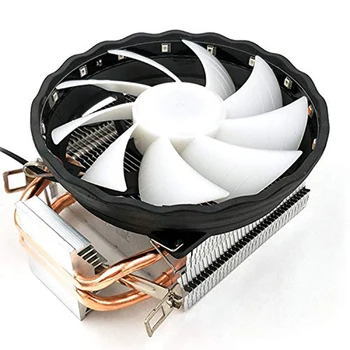 Nye Hot Desktop PC CPU Fan Bronze Rør Varmeafledning Mute Flytbare Udstrålende Fan 28092