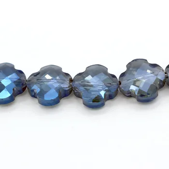 Nye Mode, Smykker, Krystal Perler Engros 59pcs/masse 11mm Blomster-Perler Lige Hul Krystal Glas Løse Perler Til Armbånd 11687