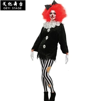 Nye umorden halloween sjove voksen cirkus frække passer til harlekin uniform kostume til cosplay tøj til mænd 15790