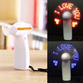 Offentlig Håndholdte Rejse Cool Let Blinkende LED Mini-Lav Støj ABS batteridrevne Dejlige Kontor Bærbare Fan Gaver