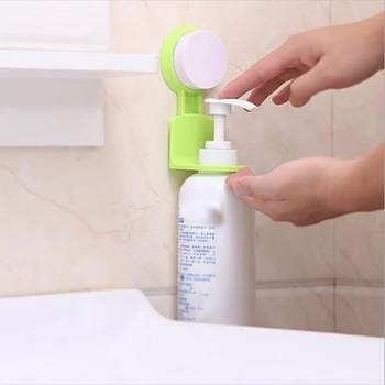 Praktiske Badeværelse Shampoo, Shower Gel, Flaskeholder Vægmonteret Stå Sugekop Hængende Super Sucker Krog Hylder Bøjle 4303