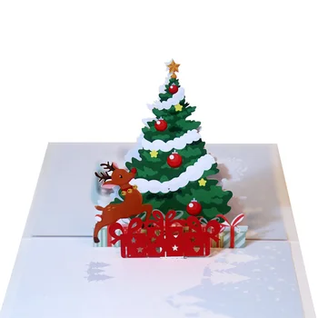 Produkt fra kreativ Jul papir skulpturer business 3D håndlavede kort nytår gave og velsignelse, kærlighed lykønskningskort 492