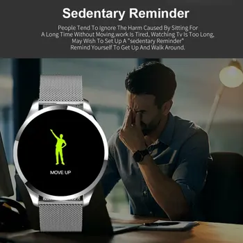Q9 Fuld Runde Skærm Smart Armbånd Påmindelse Ur Vandtæt pulsmåler Smart Ur Til Android, IOS