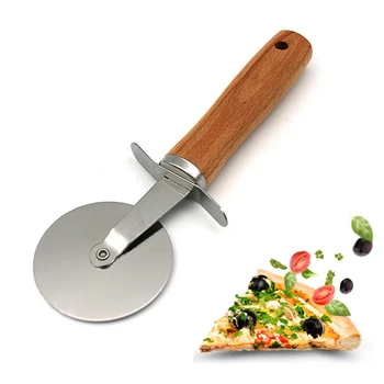 Rustfrit Stål Pizza Enkelt Hjul Skære Værktøjer Diameter 6,5 CM Husstand Pizza Kniv Kage Værktøjer Hjulet Brug For Ævle Cookies 28610
