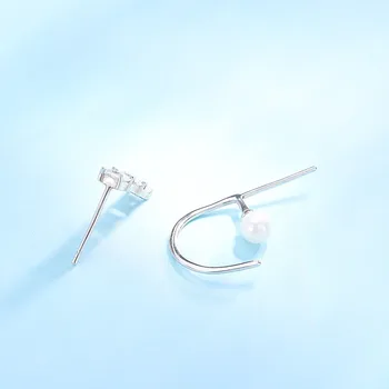 S925 sterling sølv allergivenlige uregelmæssig perle øreringe fashion damer enkel luksus design øreringe 6-7236 5759
