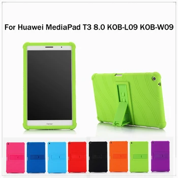 Sagen For Huawei MediaPad T3 8.0 KOB-L09 KOB-W09 8.0 tommer Tablet Silikone Tablet stå Dække Sagen + Stylus Pen 34428