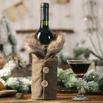 Santa Claus Vin Flaske Dække Julepynt Til Hjem 2019 julestrømpe Gave, Jul nytår Indretning kerst 25345