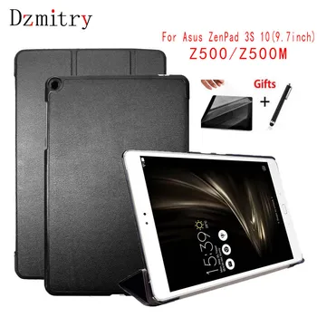 Slim Magnetisk Folde Flip PU Læder Cover Tilfældet for Asus ZenPad 3S 10 Z500M ( 9,7 tommer ) Tablet Stå shell+beskyttelsesfilm+pen 6227