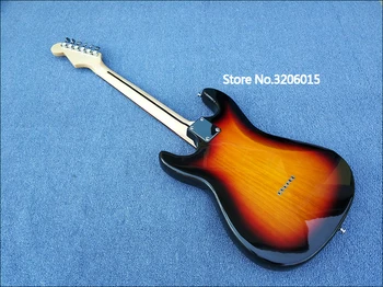 ST-el-guitar med Quiltet Ahorn top,3 ts farve,Høj kvalitet, meget smuk,Rigtig fotos,gratis forsendelse! 22041