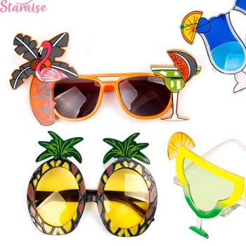 Staraise Hawaii Beach Flamingo Ananas Solbriller, Beskyttelsesbriller Bachelorette Høne Nat Stag Part Favoriserer Karneval Fest Dekoration 6873