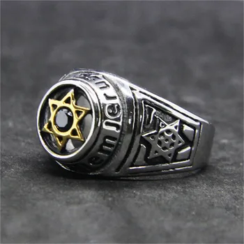 Støtte Dropship Nyeste Cool Jerusalem Ring 316L Rustfrit Stål Smykker til den Hellige By Jerusalem Ring 6351