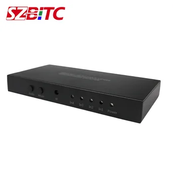 SZBITC HD 4x1 Quad Multi-Viewer Med Problemfri Switcher Video Processor, 4 i 1 ud af, Divider med IR-Fjernbetjening