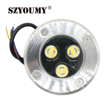 SZYOUMY 9W LED Underjordiske Lamper Begravet Belysning 3W * 3 LED Underjordiske Lys Udendørs Forsænket 85-265V Vandtæt IP67