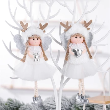 Sød Lille Blomster Fairy Jul Vedhæng Ornament Mini Plush Dukke Børn Gave Toy Home Tilbehør Til Udsmykning