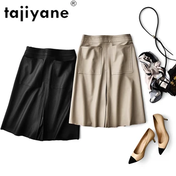 Tajiyane Kvinde Nederdel Ægte Fåreskind Kvinders Sommer Nederdel koreansk Stil Ægte Læder Dame Nederdele, Mini Nederdele Hele TN2165