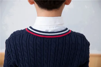 Tilpassede Skole Uniform Sweater Skjorte OEM Komfortable Cardigan med Lange Ærmer Outfit Top Barn Klud 6192