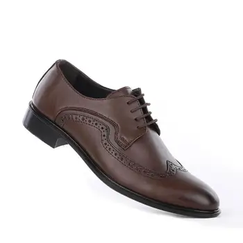 Trend designer formelle brun herre kjole sko læder elegant klassisk brogue sko lejligheder oxfords sociale bryllup office business