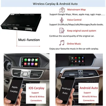 Trådløse Carplay Android Auto Interface Støtte Font&Bageste Kamera, Bluetooth til Mercedes Benz NTG 4.7 4.8 5.X 2013-