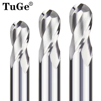 TuGe fræseren HRC55 CNC-værktøjer bold på hovedet fræsere wolfram carbide fræser-skaft 6 8 10 12 mm til træ -, Aluminium 26472
