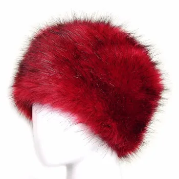 Unisex Mode Lady Faux Fur Kosak Stil Russiske Vinter Hatte Varm Hætte, Tykke Bombefly Hat, Pandebånd Caps Ushanka Tykkere Fluffy 2635