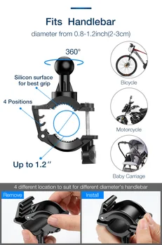 Universal Cykel Telefon Holder Motorcykel Styret Mobiltelefon Mount Strolle Cradle Til IPhone X Xs Plus Samsung Xiaomi 20488