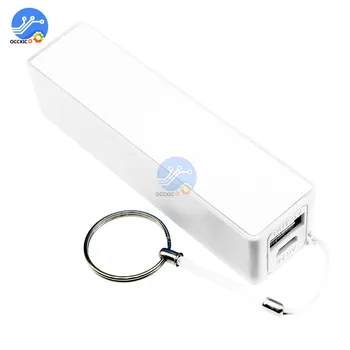 USB Power Bank Tilfælde Diy-Kit, Blå/Grøn/Gul/Sort/Pink/Hvid 18650 Lithium Batteri Oplader Box Holder for 1800mAh 2200mAh 14017