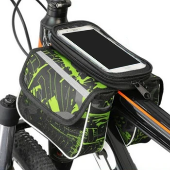 Vandtæt cykel slange bag på rammen, ridning taske, touch skærm, mobiltelefon sæde, cykel sadel taske, stor kapacitet
