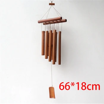 Varmt XD-Hånd-Udformet Bambus Rør Wind Chimes Hule Tunet Musik Naturlige Bambus Wind Chime med en Stige på Toppen til Indendørs og Ou 1786