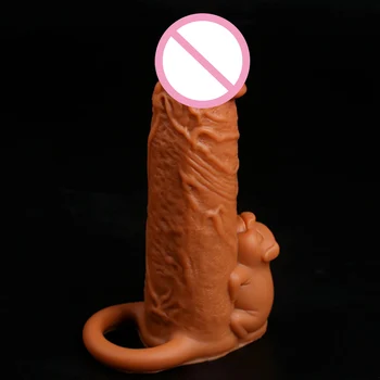 Vibrerende G-Spot Stimulere Penis Ærmer Genanvendelige Penis ExtenderSleeve Kondomer Pik sex produkter, legetøj Intime Varer 990