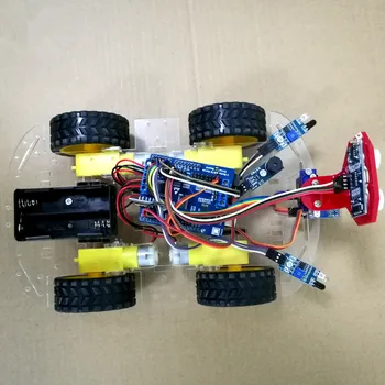 WiFi Kontrol, Undgåelse Tracking Smart Robot Bil Chassis Kit Hastighed Encoder Batteri Box 4WD Ultralyd-Modul Til Arduino Kit 9550
