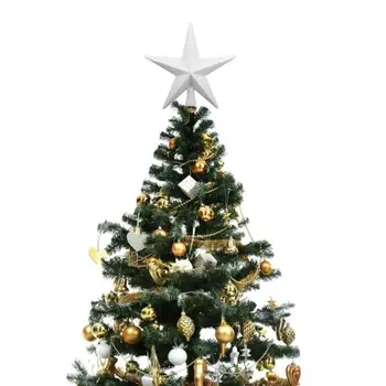 Xmas Tree Top White Star Toppers 20cm Plast Nye År Ornamenter Glædelig Jul Home Party Gave Dekorative Tilbehør