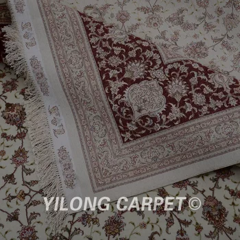 Yilong 8.5'x11.8' Top hereke uld silke tæppe udsøgte håndlavet persisk uld tæppe (1903)