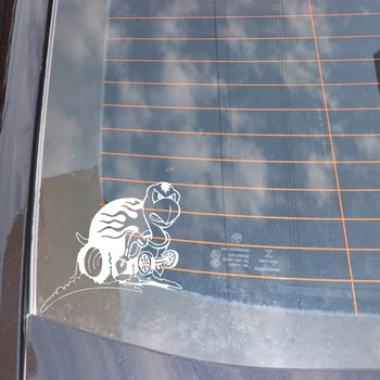 YJZT 17.3 CM*16CM Skildpadde Kreative Bil Klistermærker Udsmykning Af Kroppen Bil Vinyl Decal Tilbehør Sort/Sølv C4-1333
