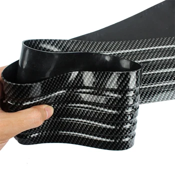 YOLU Bil universal gummikant dekoration carbon fiber mønster beskyttelse strip anti-kollision strip kuffert anti-scratch 10769