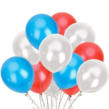 1 sæt 12 tommer Latex Ballon American National Day USA Rød Blå Stjerne Ball Party Balloner 74 Fødselsdag Dekoration Luft Globos