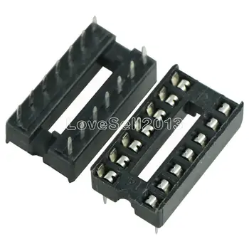 10stk DIP 14 pins IC fatning Adapter Adapter Solder Type Socket DIP-14 NYE