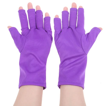 1Pair 25/40cm Nail Art Anti-ultraviolet Open-Tåede Handsker Beskyttelse UV-Lys Lampen Gel Polish Tips Søm Vanter Værktøj