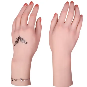 1pair Kvinder er Realistisk Finger Håndled Positionering Silikone Naturtro Blød Mannequin Hånd Display Smykker Nail Art Hånd Undervisning