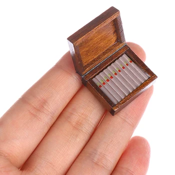 1STK Dukke Huse, Træ-Cigar Cigaret Max Miniature Tobak Humidor 1:12 Dukkehus Tilbehør