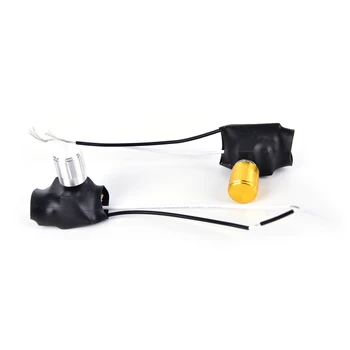 1stk Guld Sølv Tone bordlampe Komplet Sortiment Lysdæmper Rotary Switch 2 Wire Stik