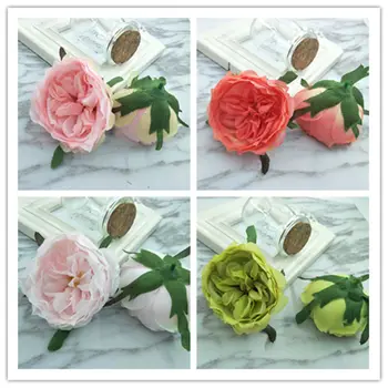 1stk Ny simulering camellia bryllup forsyninger silke blomst efterligning blomster DIY sko blomster corsage rekvisitter