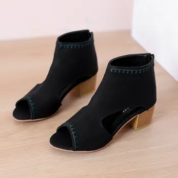 2021 kvinde kile spænder fisk munden gladiator sandaler kvinder sandaler midten af hæl sandaler damer sommeren peep toe kvinder sko