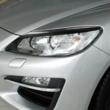 2X Carbon Fiber bilforlygte Øjenbryn Øjenlåg til Mazda RX-8 RX8 2004-2008