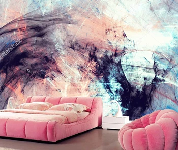 3D abstrakt kunst tapet, farve dynamisk baggrund til stuen, kontoret baggrund væggen vinyltapet papel de parede