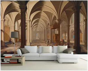 3D vægmalerier tapet brugerdefinerede foto tapet Klassiske arkitektoniske dekoration maling vægmaleri TV baggrund wall paper home decor