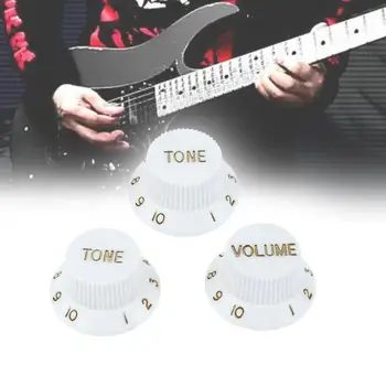 3pcs Plast El-Guitar, Bas lydstyrkeknappen Potentiometer Caps